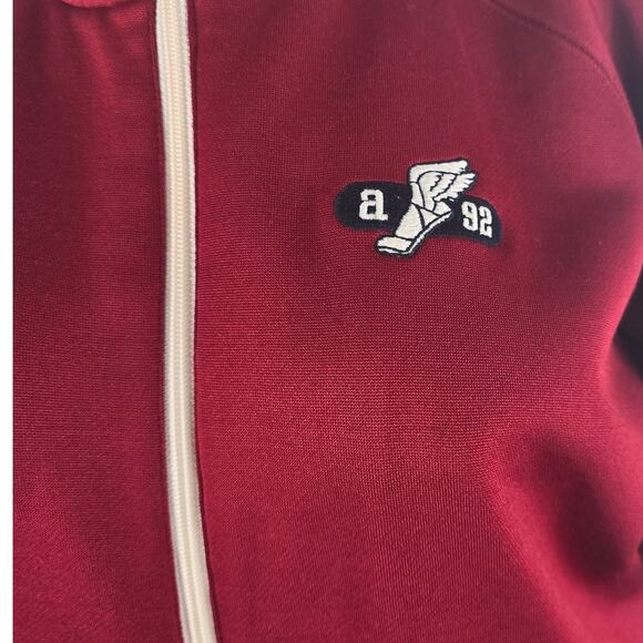 Ambercrombie & Fitch  Men's Red White Track Vintage Look Full Zip Jacket XL - Picture 2 of 5